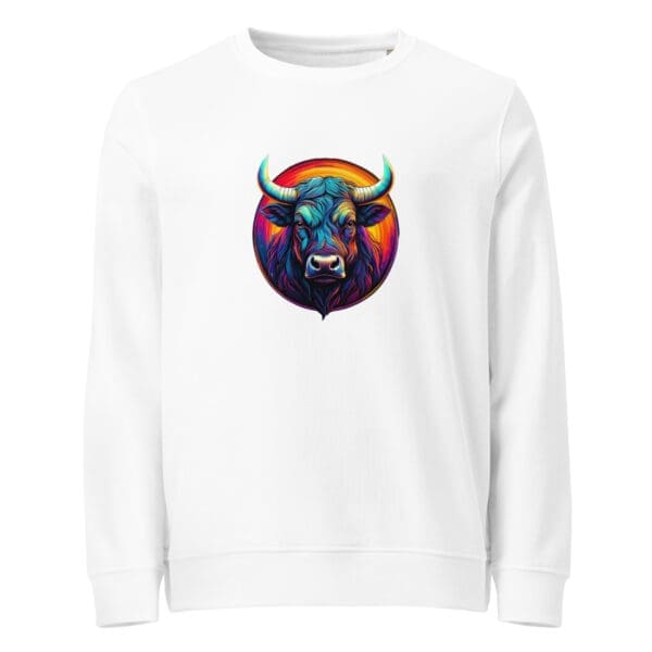 Colorful Bull Unisex organic sweatshirt - Image 5
