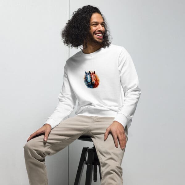 Couple of Horses Unisex organic sweatshirt - Image 5